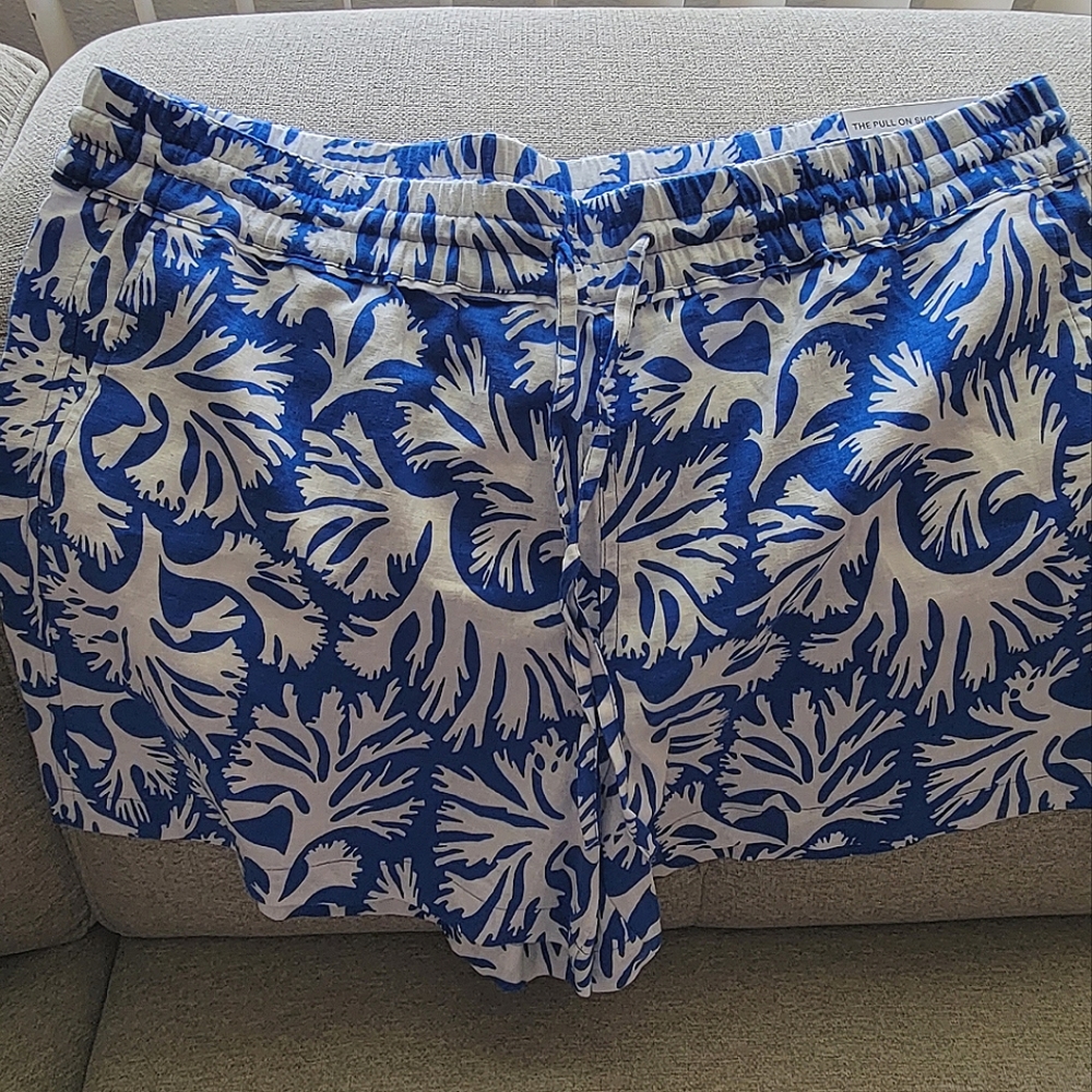 XL Ann Taylor high-rise Blue and white casual short